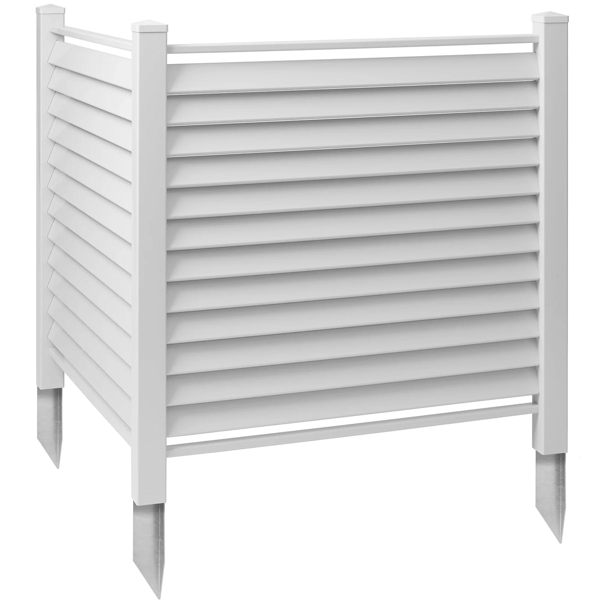 White 48" x 48" Louvered Privacy Screen W460087