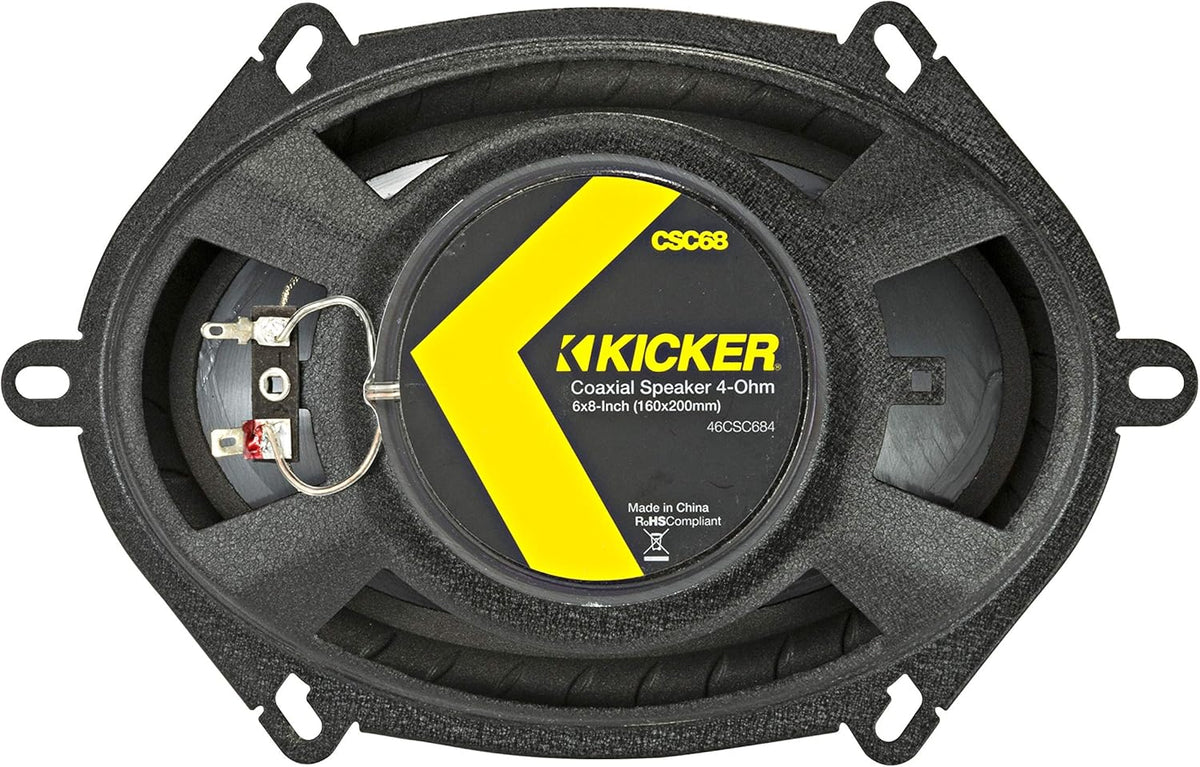6 x 8 Inch Car Audio System Speaker, Black (2 Pack) U1771