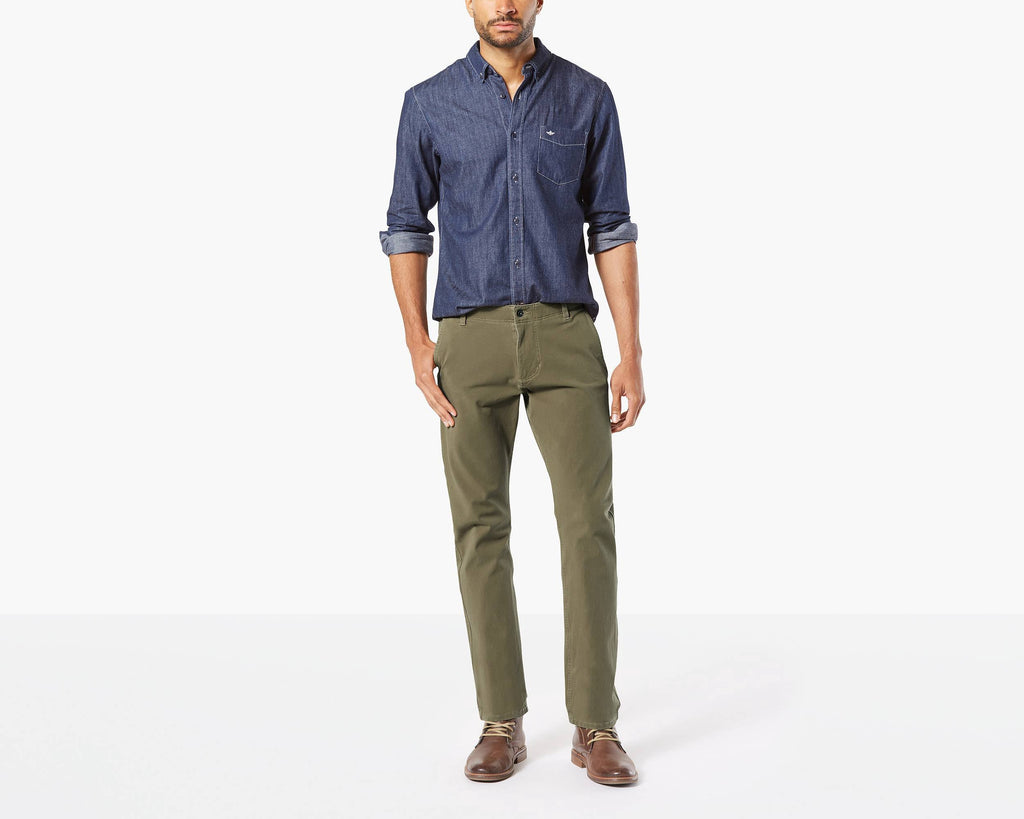 Slim Tapered Fit Olive 34 32 Pants G172