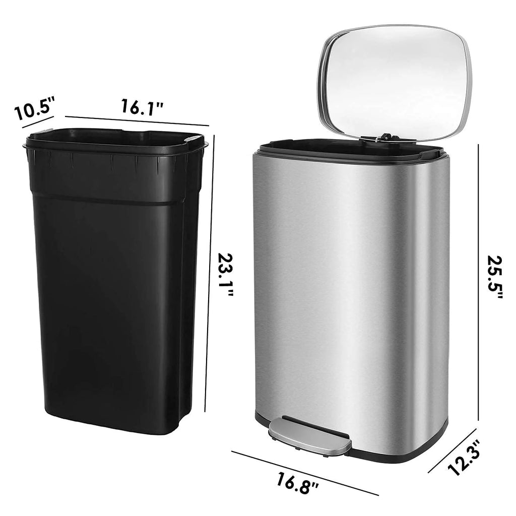 50L Stainless Steel Garbage Can S6309