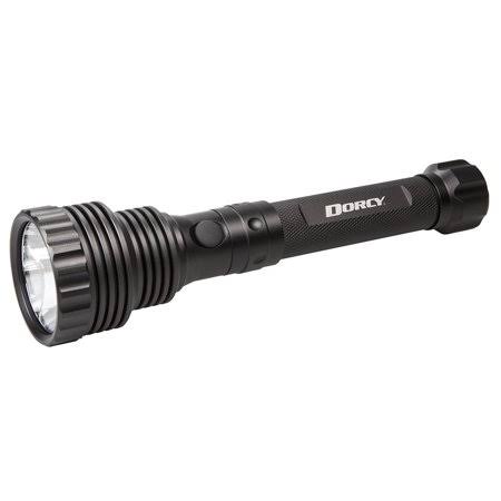 USB Rechargeable Aluminum LED Flashlight with USB Cable and Car Charger, 800-Lumens, Black Finish M52886