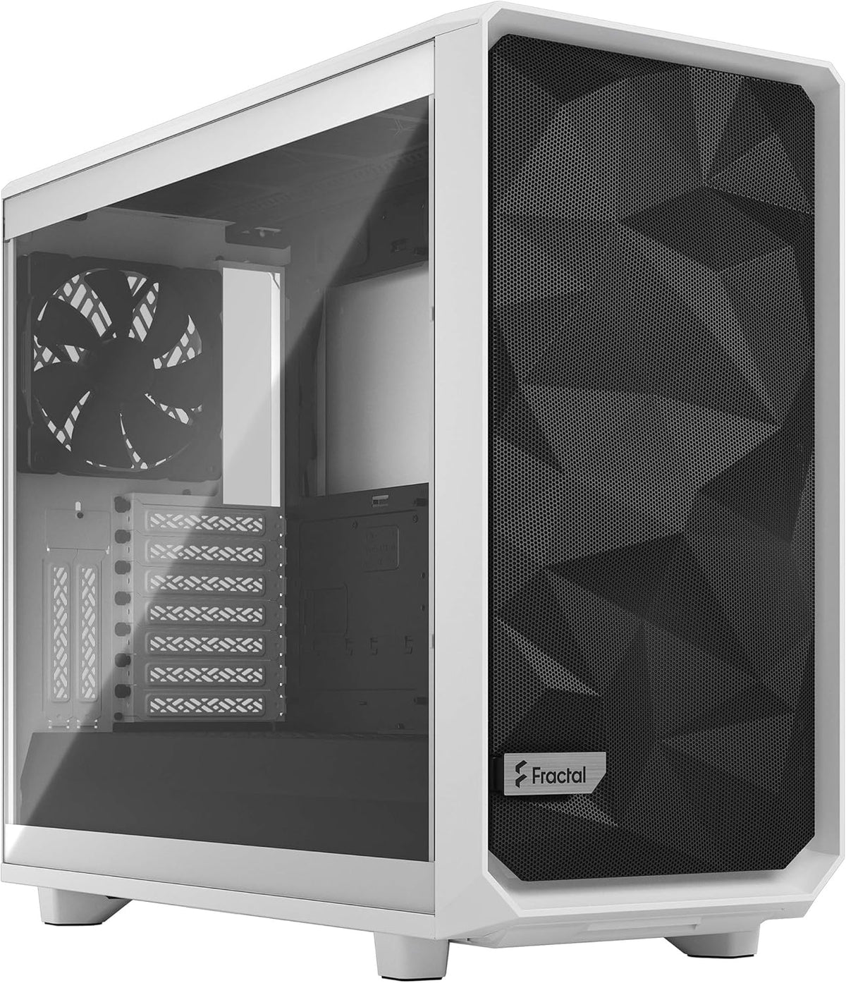 Black ATX Mid Tower Computer Case with Tempered Glass Window I4487