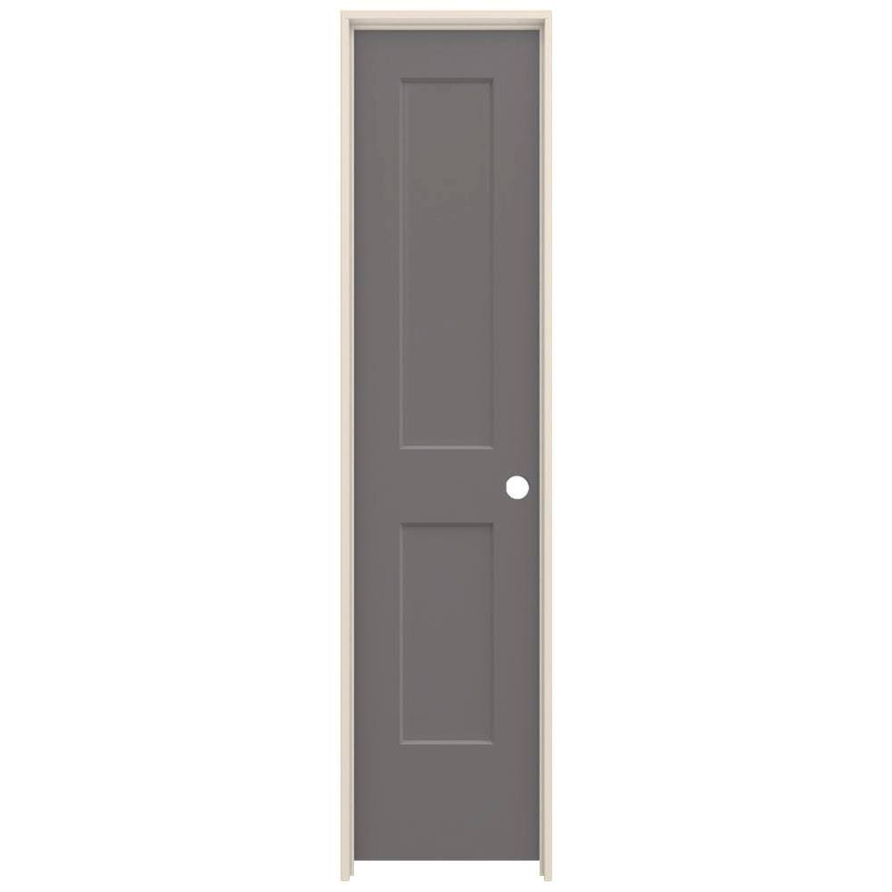 20 in. x 80 in. Left-Hand Solid Core Molded Composite MDF Single Prehung Interior Door J158698