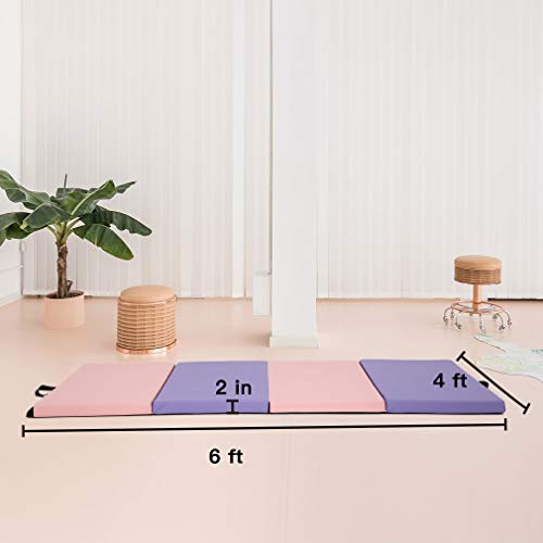 Portable Foldable Gymnastics Tumbling Mat with Carrying Handles S395030