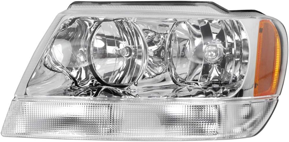 Headlight Assembly for Jeep Grand Cherokee 1999-2004 Pair Driver and Passenger Side P74107
