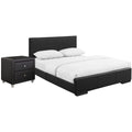 Black Queen Upholstered Platform Bedroom Set J499487