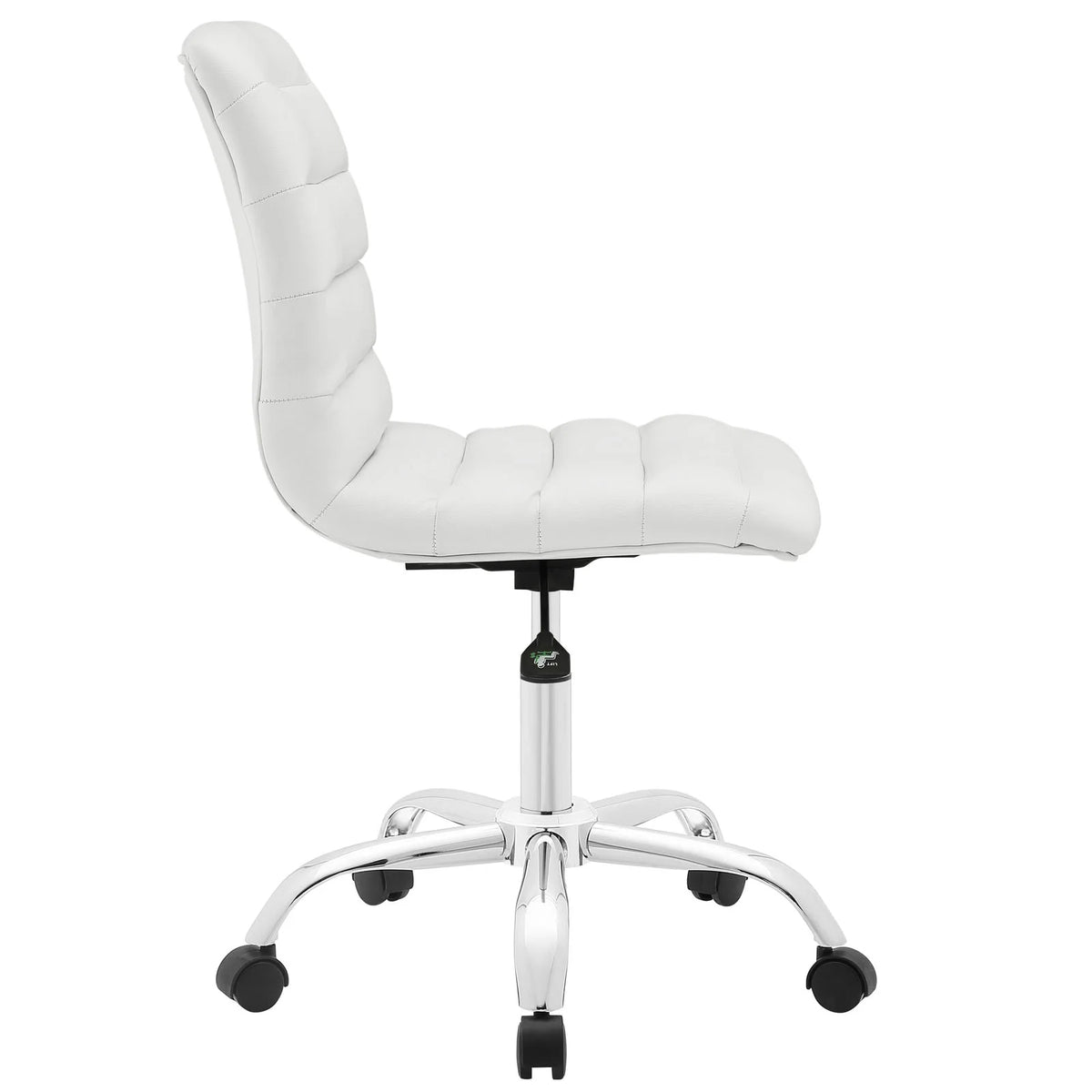 White Faux Leather Office Chair I112