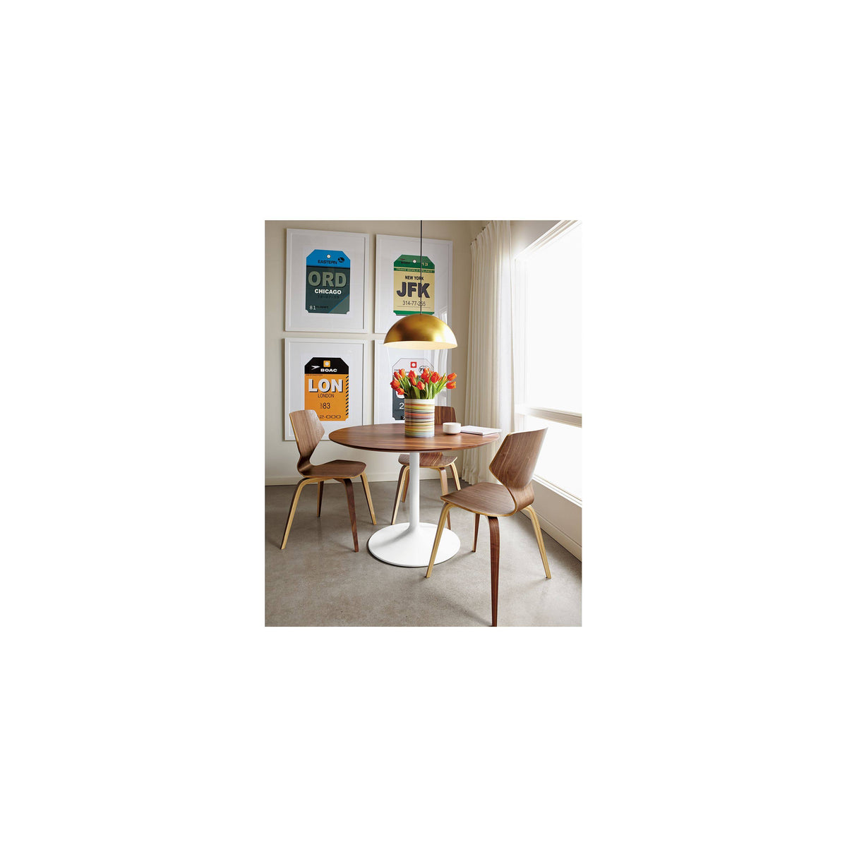 Indigo Pike Side Chair with Metal Base T1848