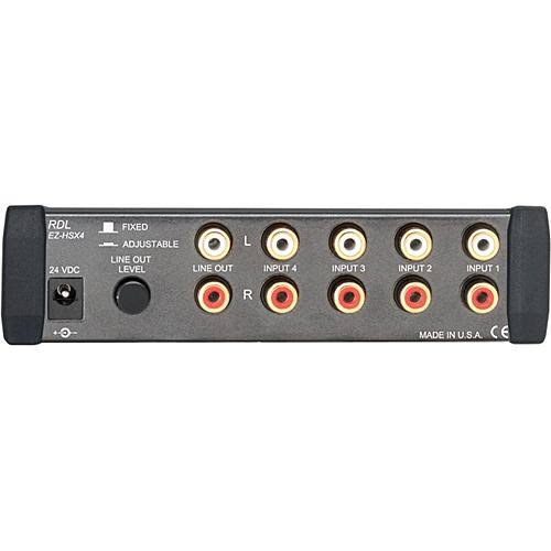 4x1 Stereo Audio Input Switcher with Headphone Amp I837