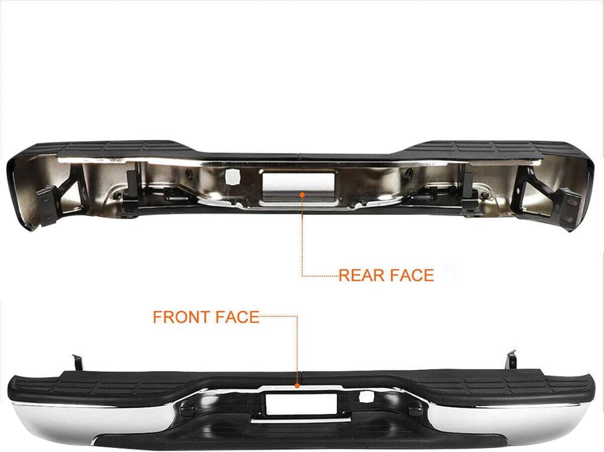 Chrome Rear Step Bumper for GMC Sierra Chevrolet Silverado 1999-2007 R3676