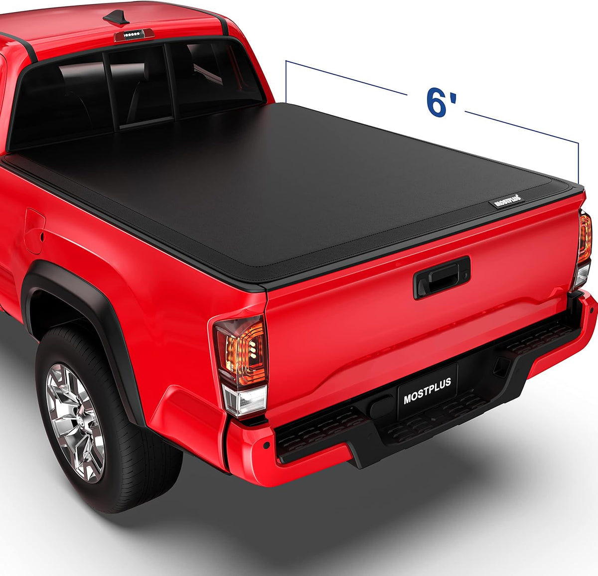 Roll-Up Soft Vinyl Truck Bed Tonneau Cover for 6 FT Fleetside Cargo Bed V749871