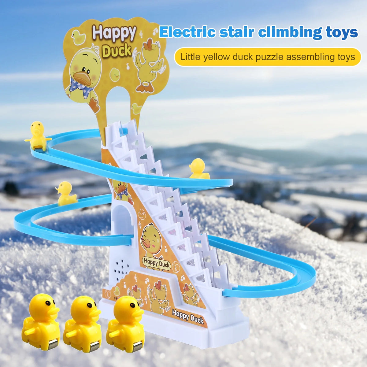 Duck Roller Coaster Toys 4 Pieces Educational Toys with Race Track N591148