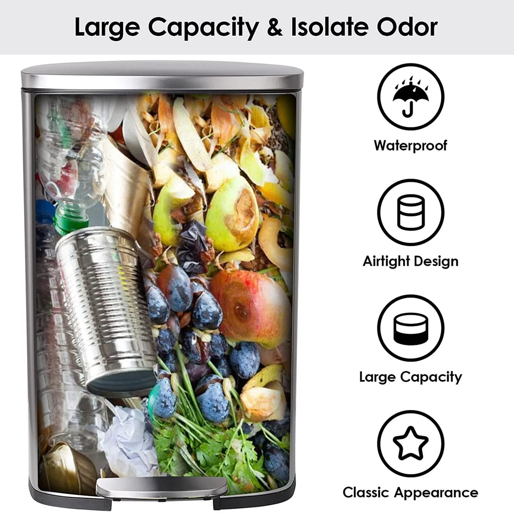 50L Stainless Steel Garbage Can S6309