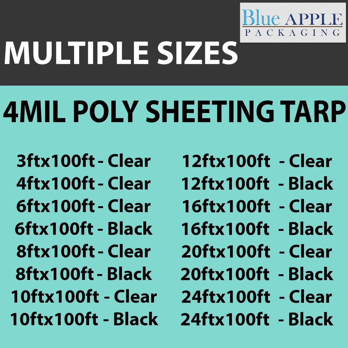 4Mil Clear LDPE Plastic Sheeting Tarp (4ft x 100ft) U756