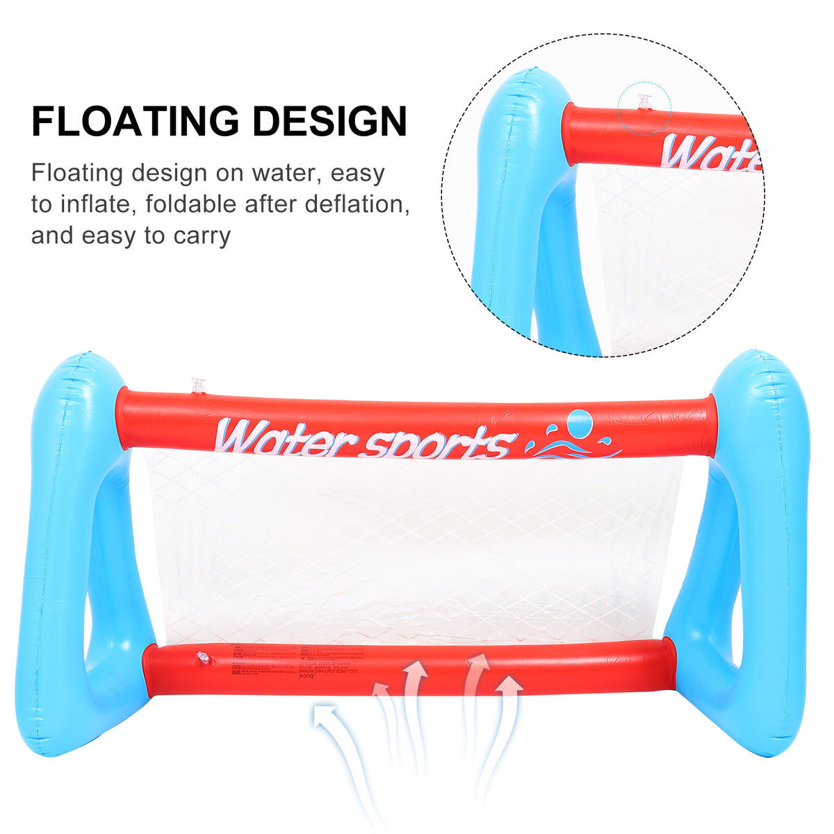 Inflatable Pool Volleyball Game Set with Volleyballs O524733