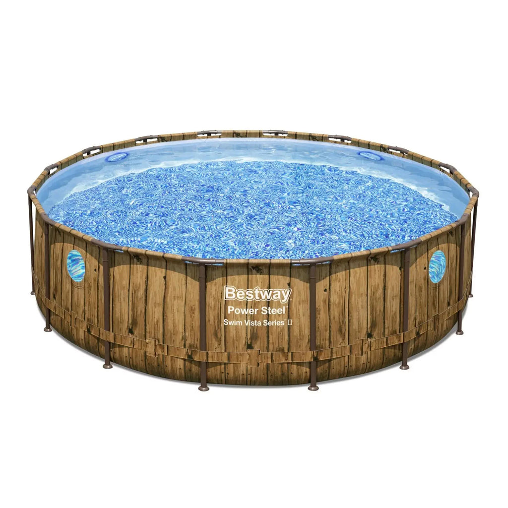16ft x 4ft Metal Frame Swimming Pool Set with Pump B607627