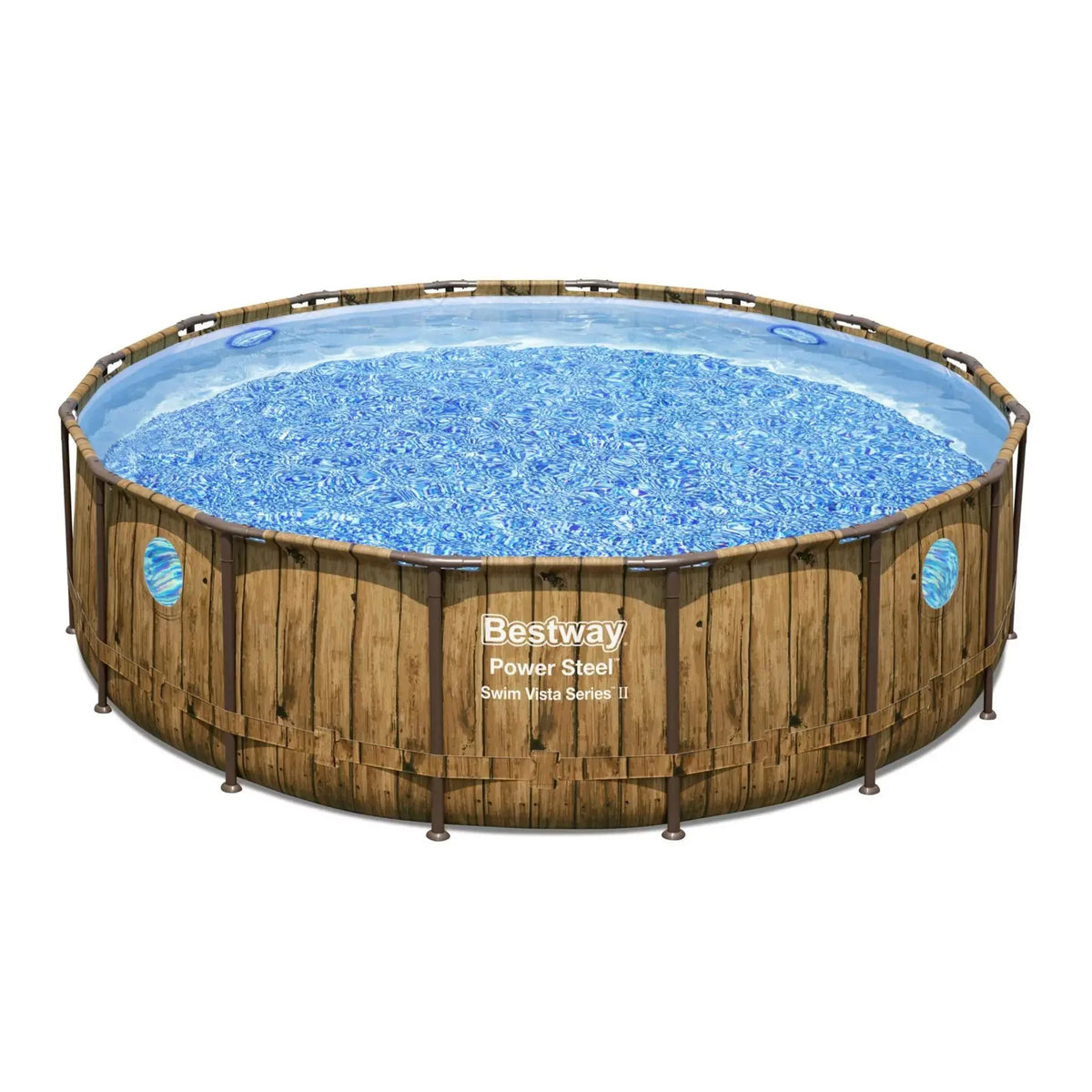16ft x 4ft Metal Frame Swimming Pool Set with Pump B607627