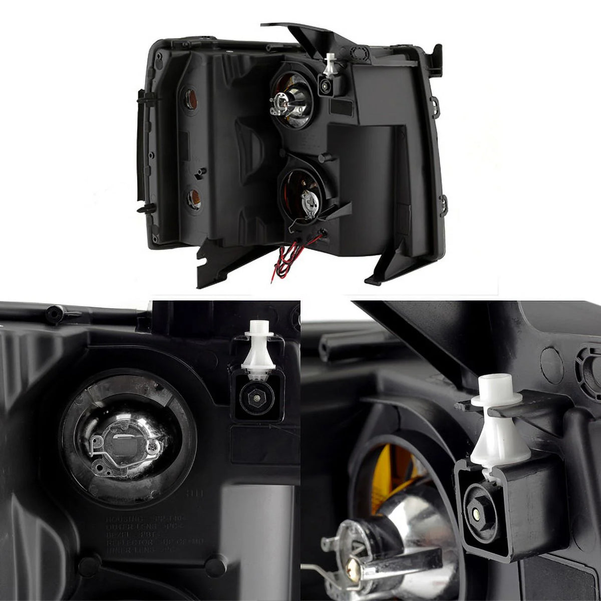 Black Smoked LED Projector Headlights and Tail Light G408860