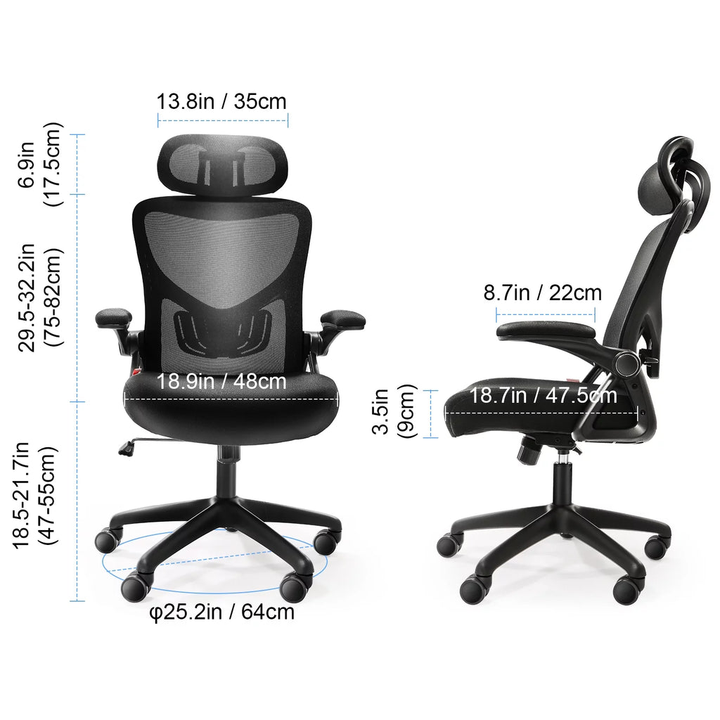 Ergonomic Mesh Office Chair with Lumbar and Head Support Z8480