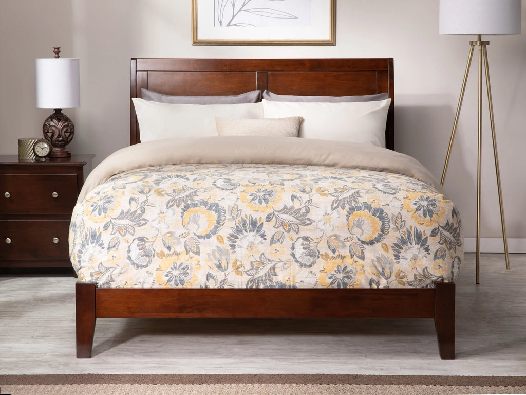 King Wood Traditional Bed Frame with Sleigh Headboard I203