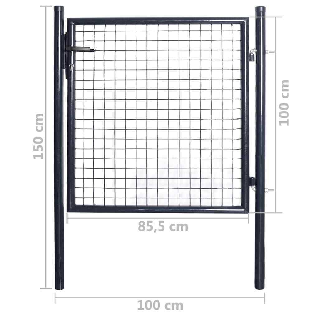 Galvanised Steel Mesh Garden Gate Q335721