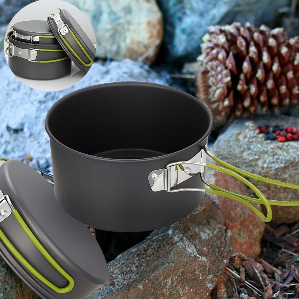 Camping Cookware Set Non-Stick Lightweight with Storage Bag U293
