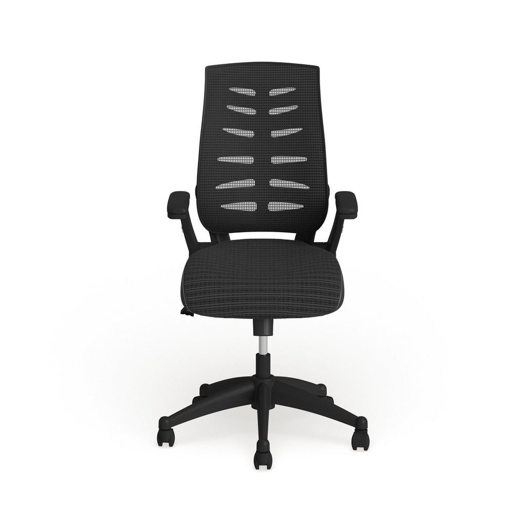 High Back Mesh Ergonomic Swivel Chair with Flip-Up Arms A14080