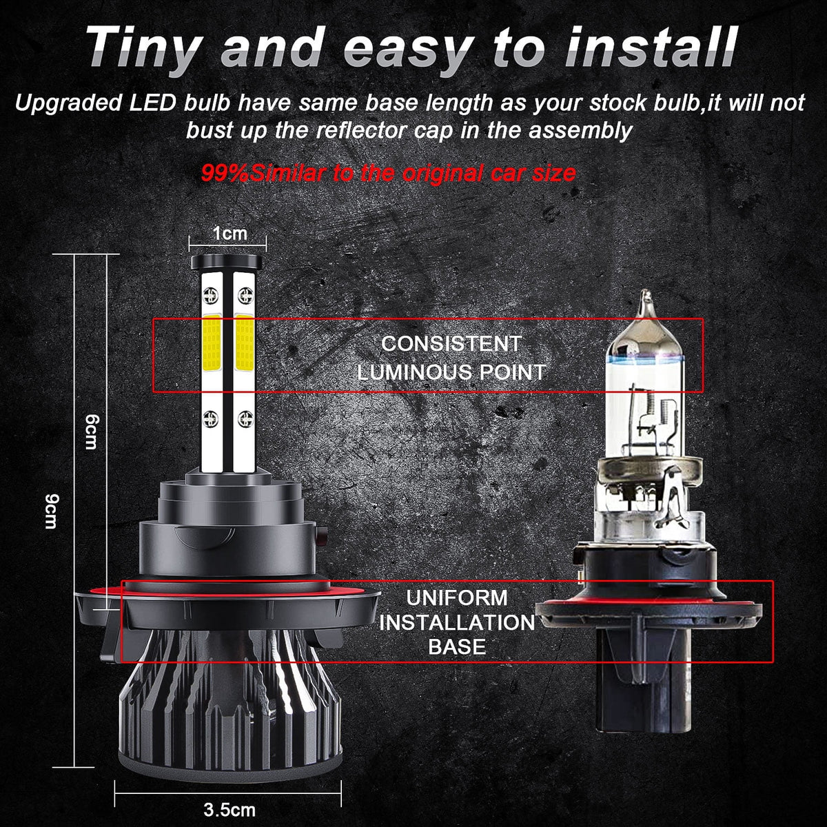 White LED Headlights Combo Bulbs R359