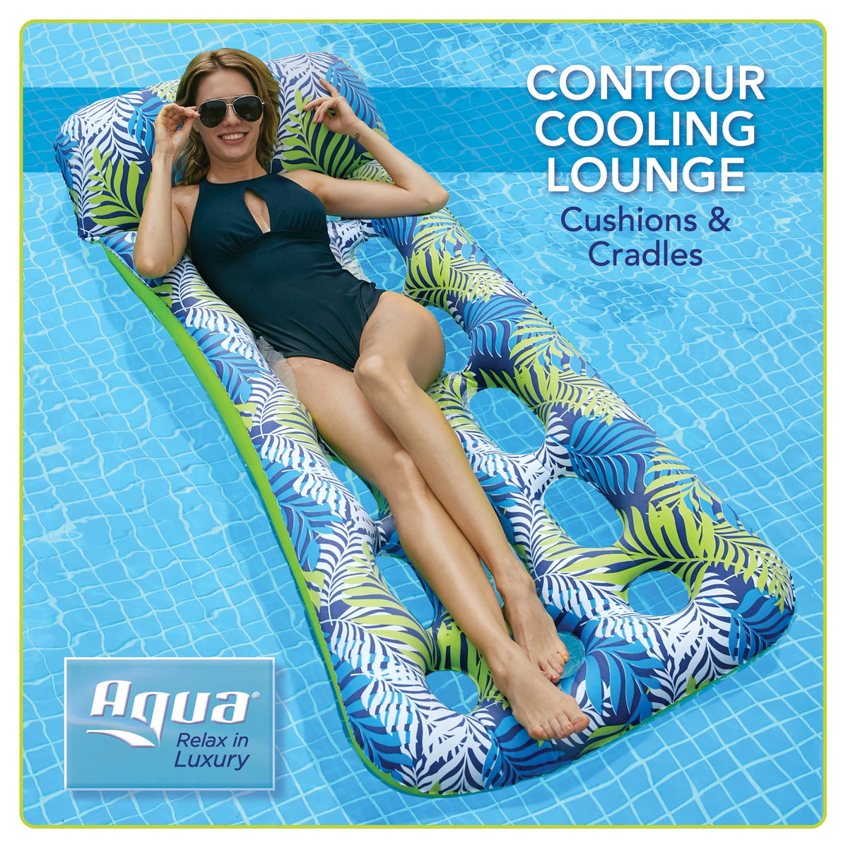Green Contour Lounge with Headrest and Staycool Vents Z2098