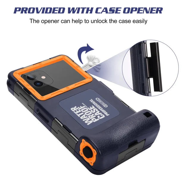 Waterproof Protective Case for Phones Up to 6.9 Inch with Lanyard K4590