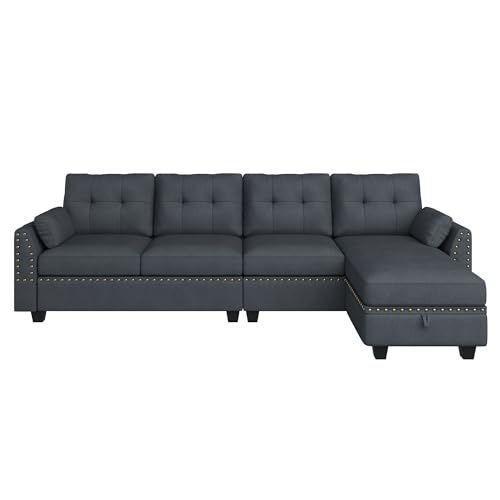 Bluish Grey Reversible Sectional Sofa F9139