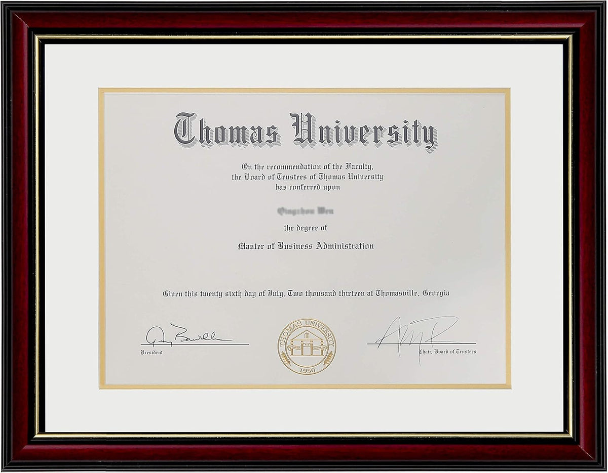 Diploma Frame Real Wood Glass Golden Rim 8.5x11 Inch with Mat 11x14 Inch Without Mat Double Mat Navy Blue Z246
