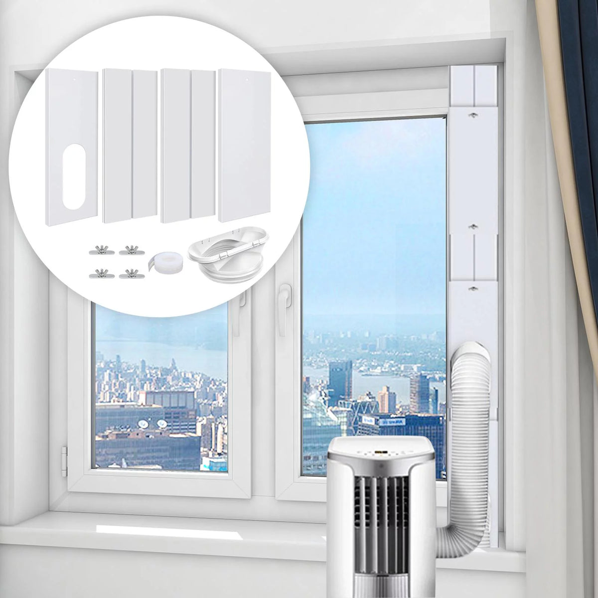 Portable Air Conditioner Window Ducting 4pcs U4486