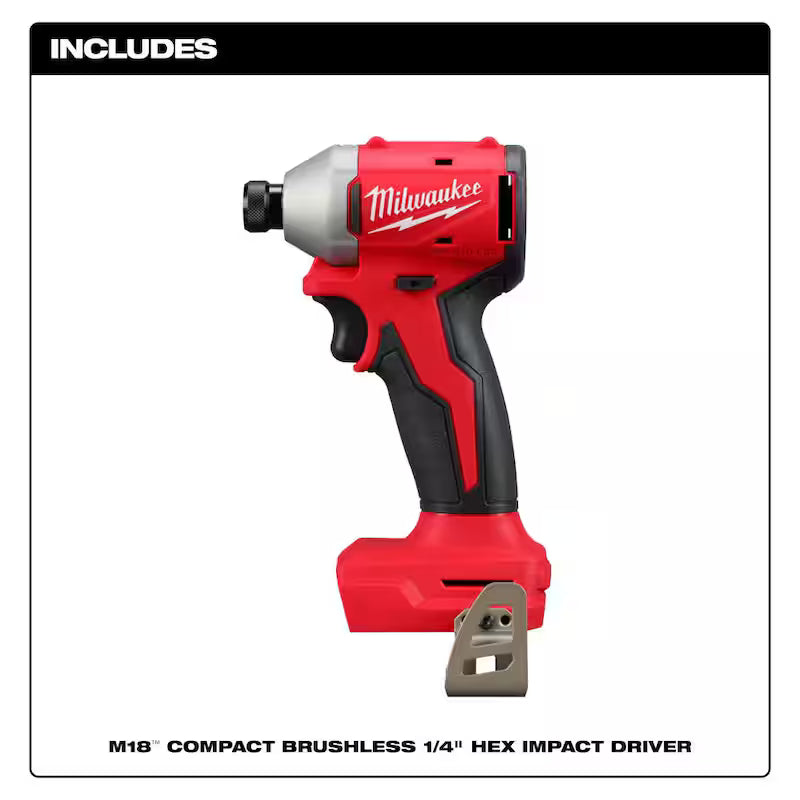 18V Brushless Cordless 1/4 in. Compact Impact Driver E9006