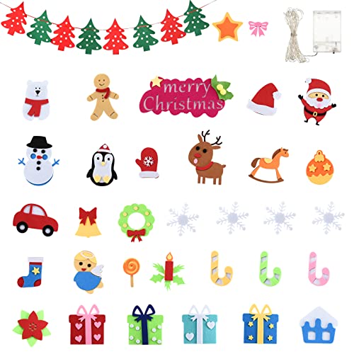 Felt Christmas Tree 35 Pcs Decorations F1039