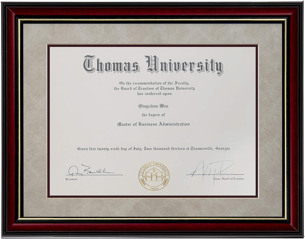 Diploma Frame Real Wood Glass Golden Rim 8.5x11 Inch with Mat 11x14 Inch Without Mat Double Mat Navy Blue Z246