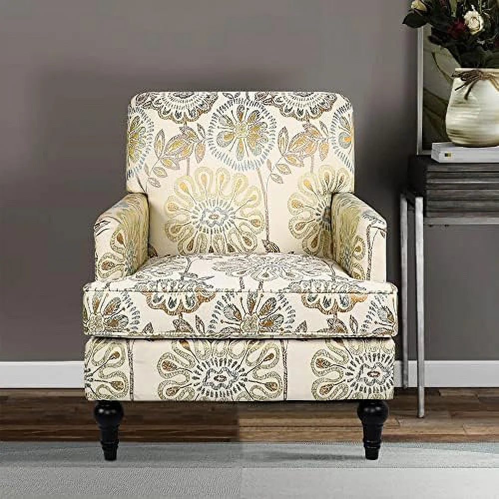 Modern Accent Chair with Wood Legs and Thick Cushion I586922