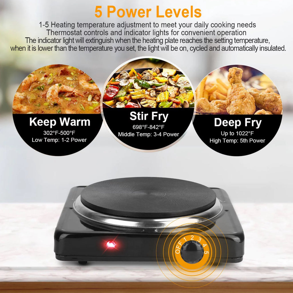 1500W Electric Single Burner Hot Plate Q73908