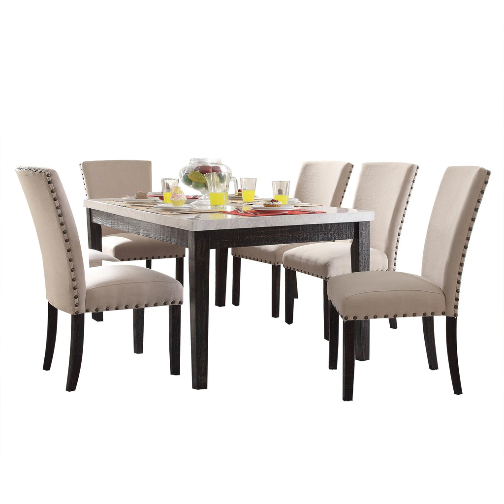 White Marble Dining Table Z34384