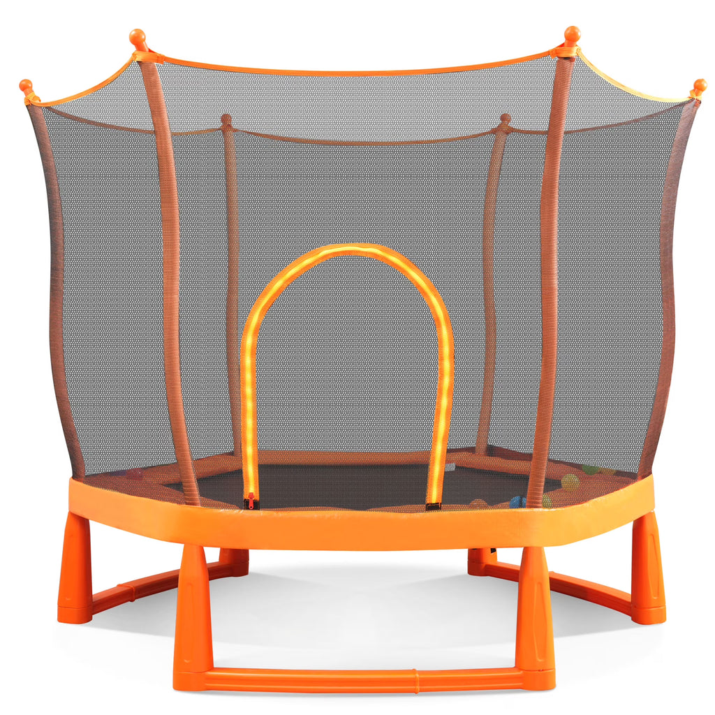 Toddlers Trampoline with Safety Enclosure Net and Ball Pit X627