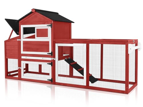 Grey Poultry Cage with Wheels, Nesting Box, Tray, and Roof O5961