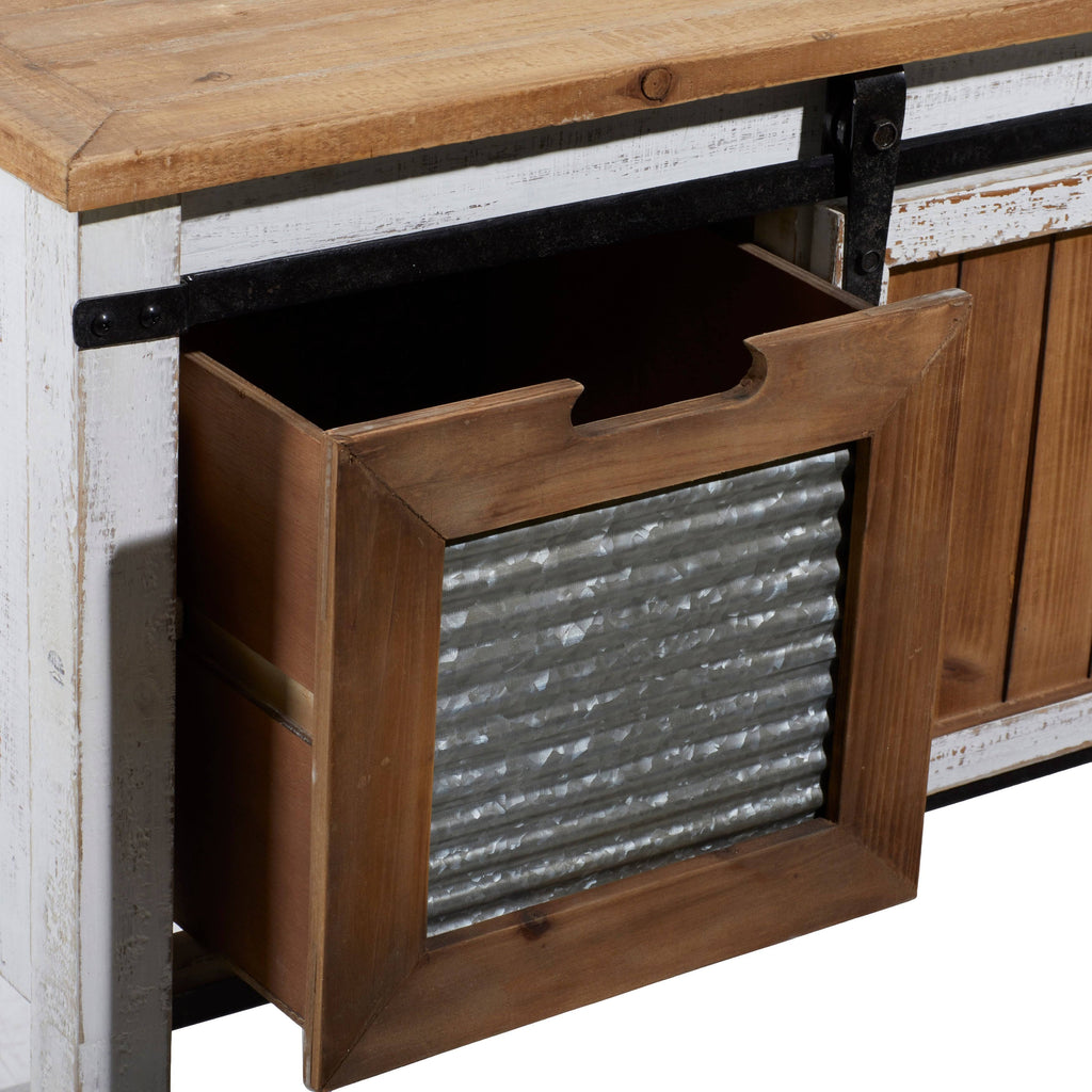 Wood and Metal Console Cabinet R8457