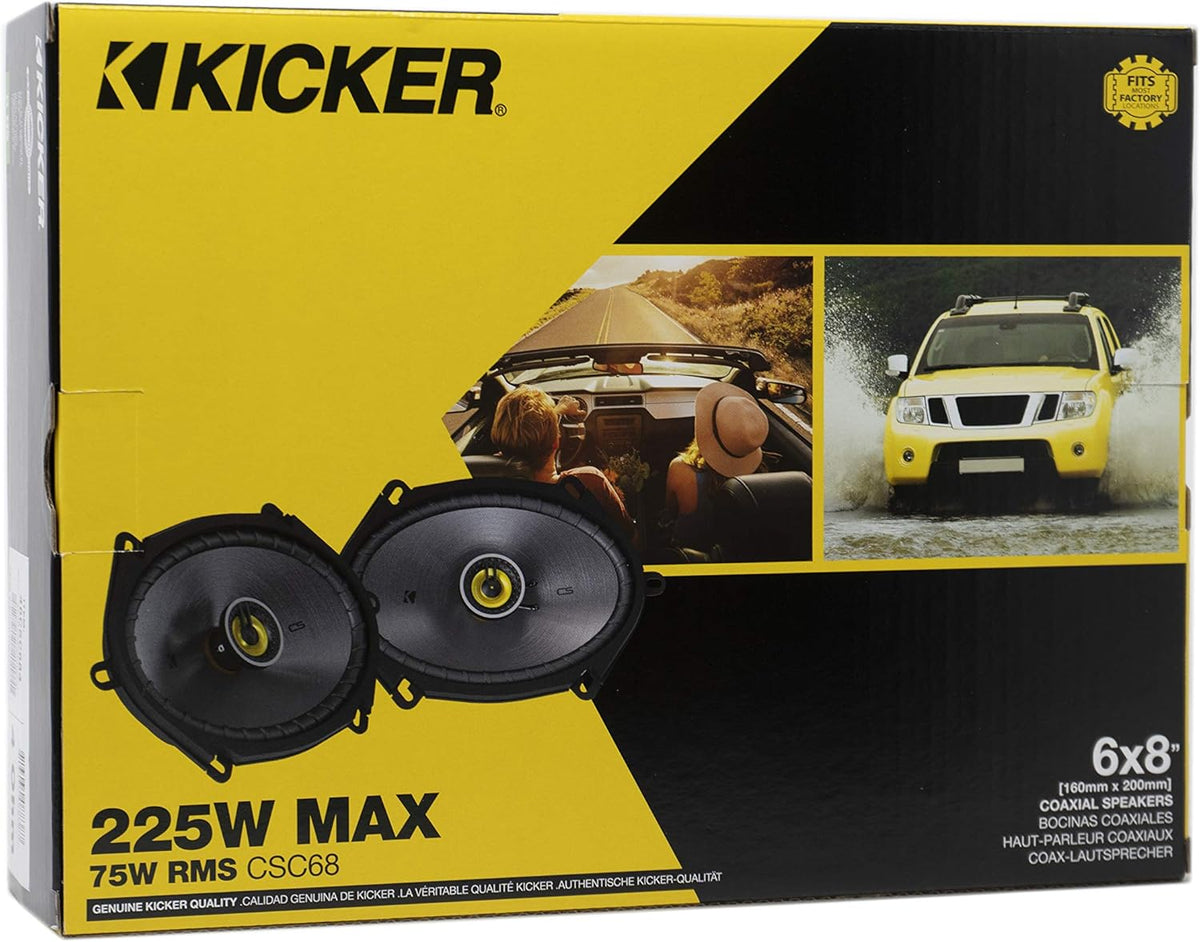 6 x 8 Inch Car Audio System Speaker, Black (2 Pack) U1771