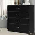 Black 4 Drawer Wood Dresser M62004
