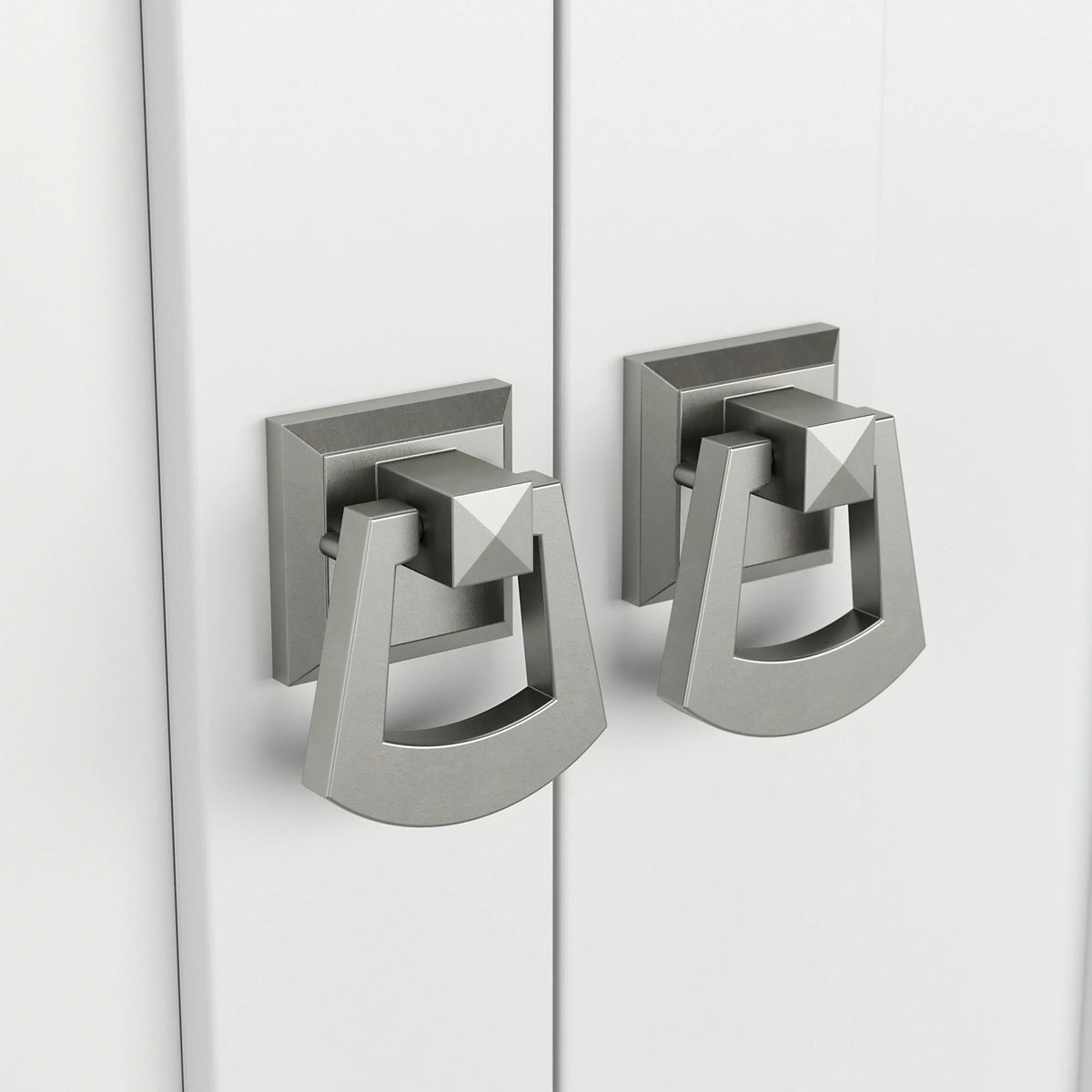 Pure White Tall Storage Cabinet with Doors D520513