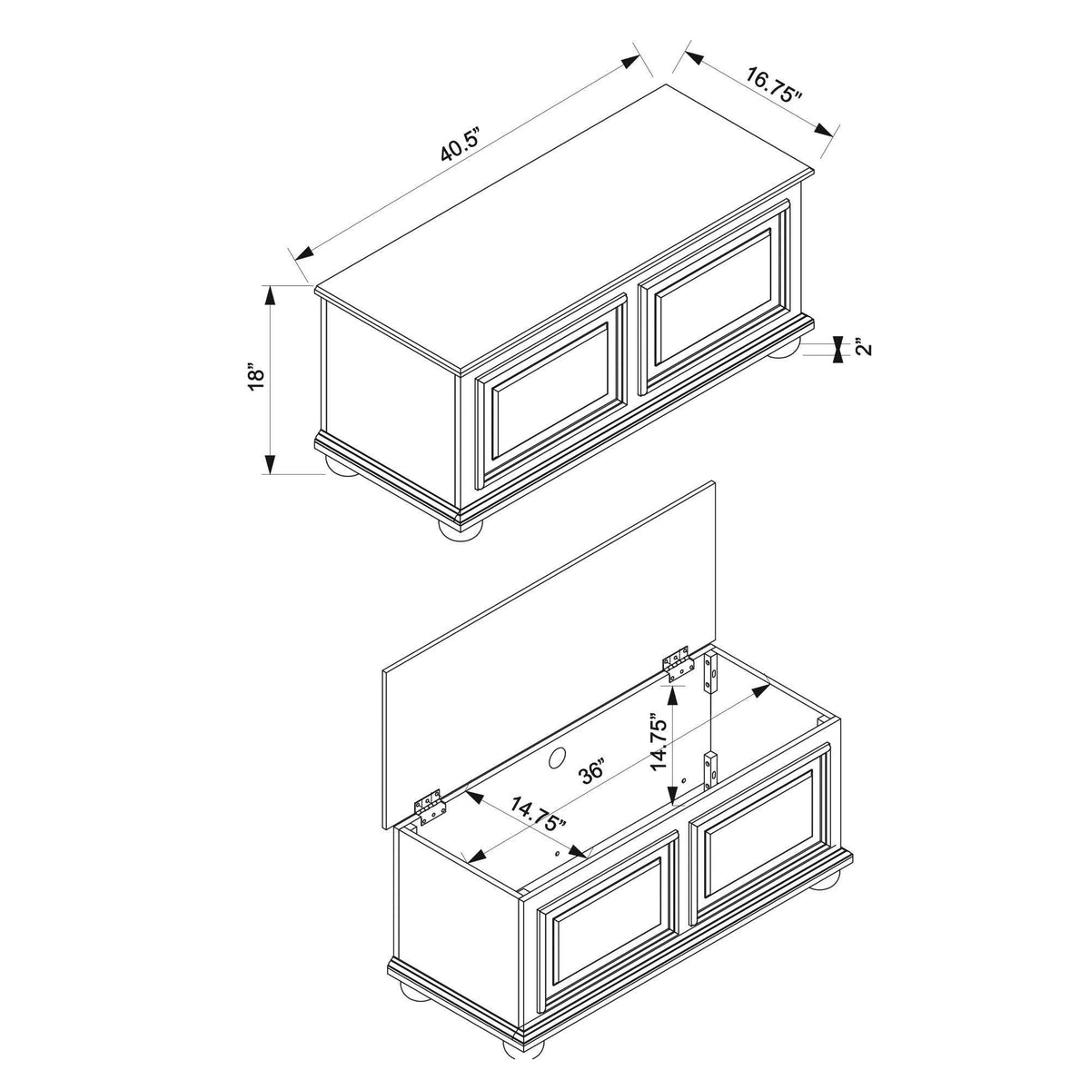 Cedar Chest Natural Z5850