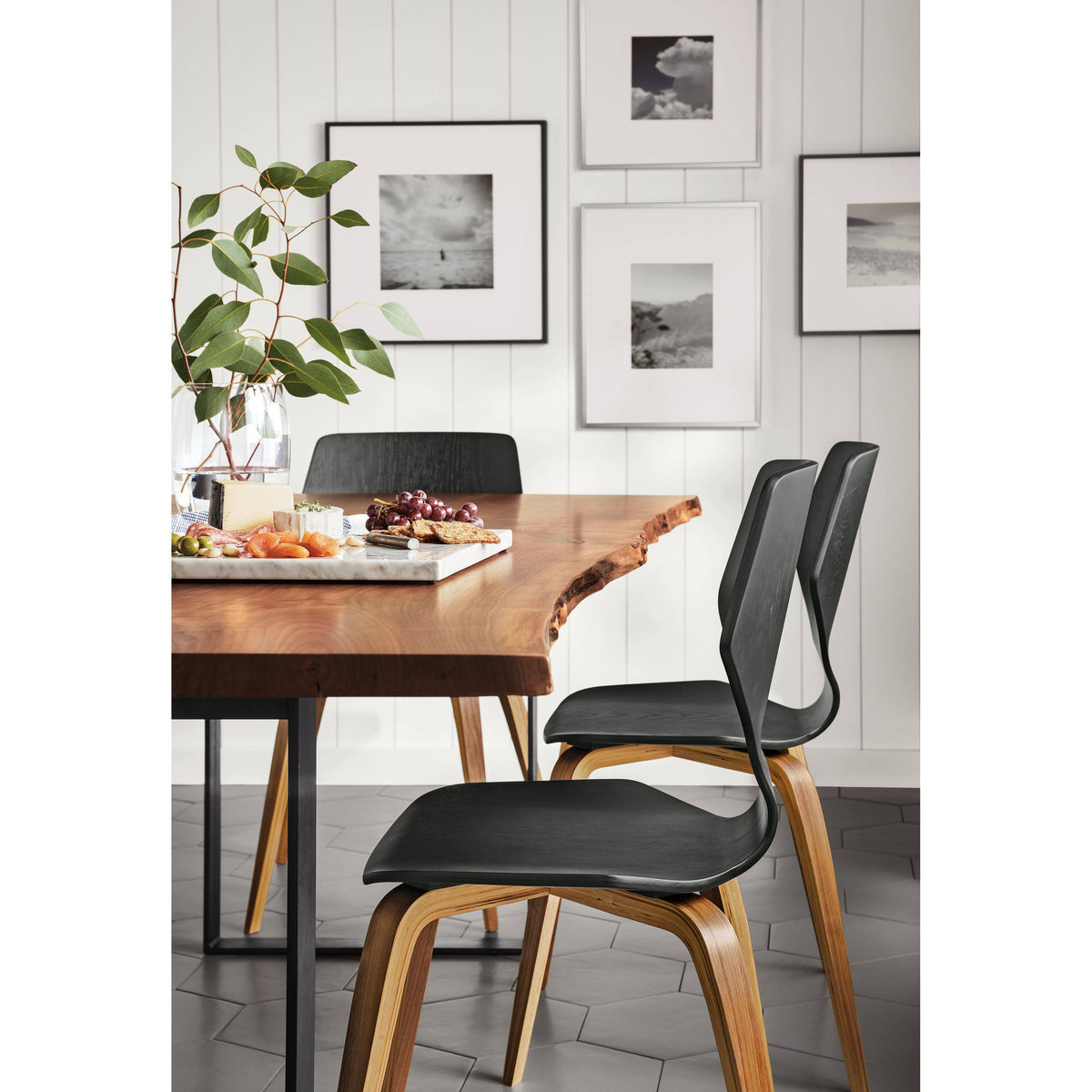 Indigo Pike Side Chair with Metal Base T1848