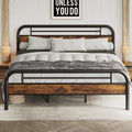King Platform Bed Frame with Headboard X174379