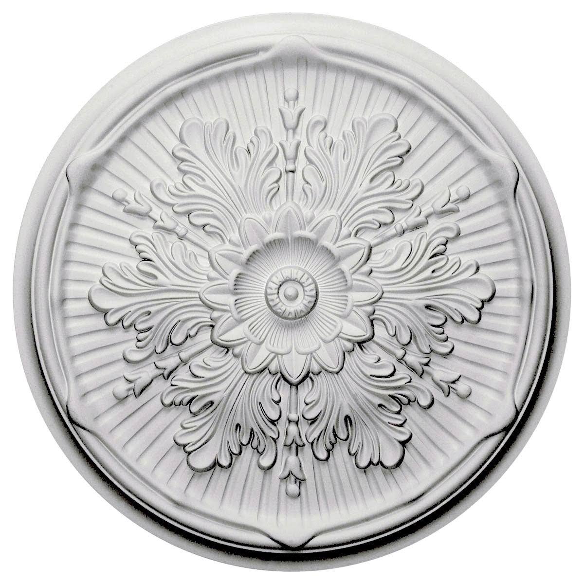 21 inch x 2 inch Hand-Painted Gray Ceiling Medallion H295