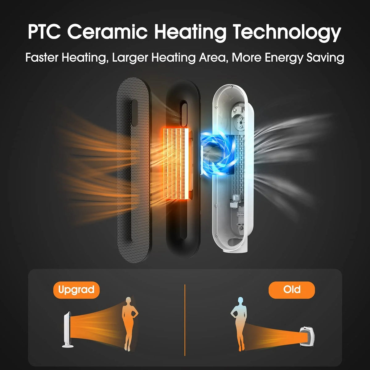 1500W 26" Digital Ceramic Tower Space Heater with Remote Control, White L421248
